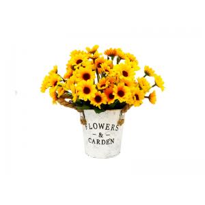Custom Dehydrated Dried Sunflower Arrangements Yellow In Vase