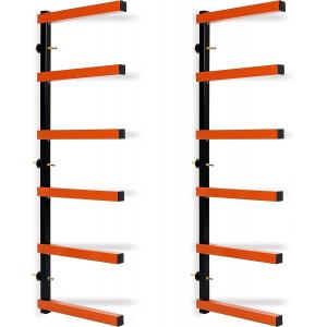 Powder Coated 6-Tier Lumber Storage Rack for Space Saving and Organized Wood Storage