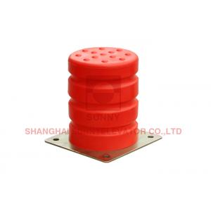 Red Elevator Safety Components Parts PU Buffer Size 14 - 16 mm