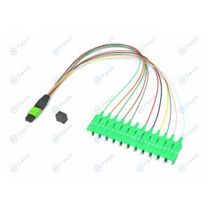 Male Type MPO Patch Cord , 12 Cores SC Apc Patch Cord For Testing Equipment