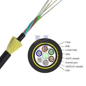 12F All Dielectric FRP Loose Tube Self Supporting Aerial Fiber Cable G652D