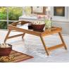 bamboo wooden serving tray with legs