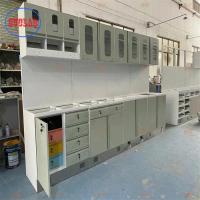 China Adjustable Shelves Hospital Furniture Dental Cabinet Manufacturers Stainless Steel Handle Three Section Slider on sale