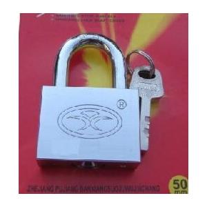 long hand shank iron padlock with key