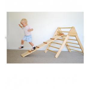 CPSIA Certified  Easy Storage Safety Toddler Climbing Toy  Pikler Triangle Climber with Ramp