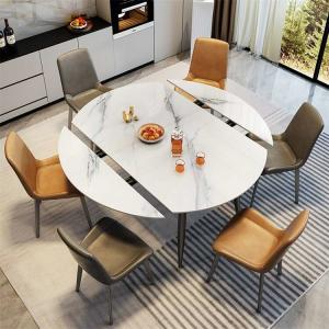 Customized Luxury Round Extendable Dining Table With Chairs