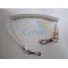 China Good Strong Quick Release Extending Translucent Clear Missed Coil Lanyard with Steel Rope wholesale