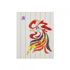 Colorful Rooster Simple Ribbon Art , Hanging Home Decor Wall Painting