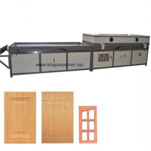 China Semi-automatic PVC film wood veneer vacuum membrane press machine for cabinet WPC door supplier