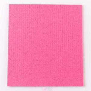 Pink Color Cellulose Dishcloths Biodegradable High Absorbency