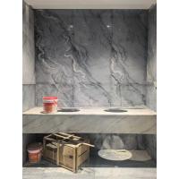 China 10mm 12mm Natural Grey Marble Stone Tiles For Bathroom Wall Decoration on sale