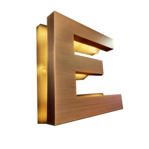 Custom Signs Logo Metal Brand Advertising Gold Metal Wall Decor Business Signs Alphabet Letters 3D Metal Logo