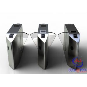 Full Automatic Flap Barrier Gate With Reader Card / Fingerprint Recognition For Gym / Club  Entrance