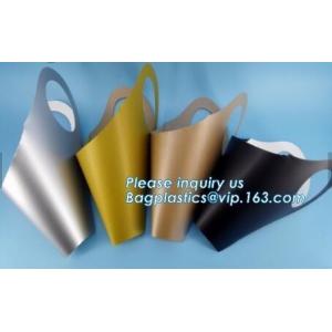 fresh flower boxes witPlant Flower Packaging Takeaway Clear PP bag with handles, High Quality Flower Plastic Carrier Bag