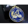 China Sports Racing Metal Award Medals Imitation Gold Plting With Blue Soft Enamel wholesale