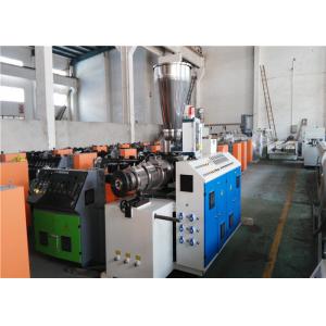 China High Capacity Conical Twin Screw Extruder For PVC / WPC Profile Extrusion supplier