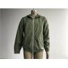 100 Green Cotton Hooded lightweight Jacket Mens Medium Trench Coat Matt Sliver
