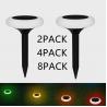 Color Waterproof IP65 Outdoor Flat Solar Lights 50lm Auto Charging