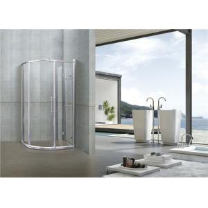 China 6 MM Chromed Profiles Shower Cabins Copper Rollers With Shower Shelf Sliding Moving Door supplier