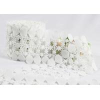 China Scalloped Cotton Crochet Lace Trim / Cotton Lace Edging For Winter Dress on sale