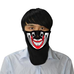 China Wholesale Halloween Party Costume Cosplay Props Masks LED Rave Face Mask Flashing Light Up EL Mask Hot Sales Music-Activ supplier