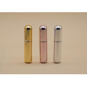China Personal Care Refillable Glass Perfume Bottle Metal Bright Color Gold Pink Silver supplier
