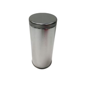 China Classic Glossy Varnish Silver Tea Caddy Tin Canisters With Airtight Plastic Ring On Lid supplier