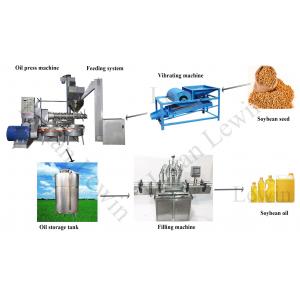 China Screw Soybean Oil Processing Line Cold Press Oil Extractor 300 - 600 Kg/H Capacity supplier