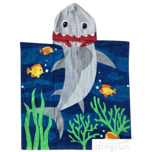 China 60 X 120cm Children ’ S Poncho Beach Towels Soft Feeling With Cotton Material supplier