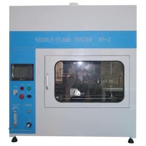PLC Touch Screeen Flammability Tester Needle Flame Test Apparatus For Cable