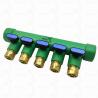 China PPR Blue Manifolds With Ball Valve 5 Ways Manifolds Customized Color and Logo 25mm wholesale