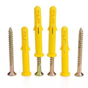 Bright Finish Plastic Nylon Expansion Screw for Wall Plug and Chipboard Screw Plug Anchor