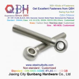 China QBH DIN444 Stainless Steel SS304 SS316 SUS 304 316 Swing Eye Bolt Eye-Bolt supplier