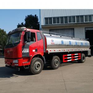 15001 - 30000L Fresh Milk Tanker Truck , FAW 15.3m3 304 Stainless Steel 6*4 Transport Truck