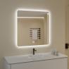 Waterproof Defogger Touch Switch Rectangular Smart Bathroom Mirror