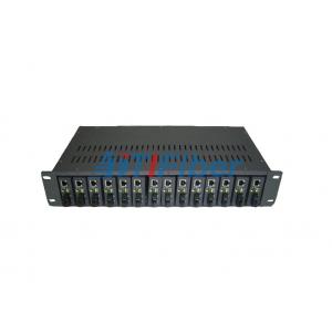 China 2U Fiber Optic Media Converter Rack for 19 inch Rack Mounted Structure supplier