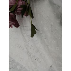 Soft Lace Embroidered Eyelet Fabric Cotton Cloth For Party Dress
