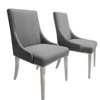 China Gloss Lux Modern Upholstered Dining Chairs , Stylish High Back Fabric Dining Chairs on sale