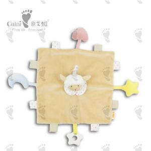 China Eco Friendly Brown Sleepy Sheep White Plush Comforter 27 X 27cm supplier
