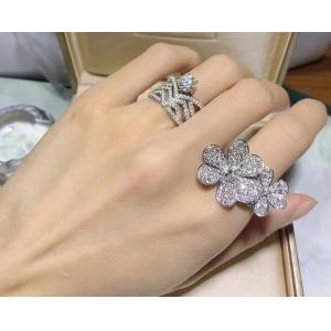 18k Rose Gold Van Cleef Frivole Rings 112 diamonds Frivole Between The Finger Ring OEM