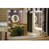 China White Finishing Dimmable Backlit Mirror With LED Light Bulbs For Beauty Statio wholesale