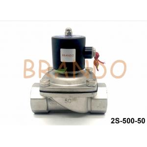 Normal Closed 2 Way 2 Position Solenoid Valve / 2" Inch Stainless Steel Water Valve