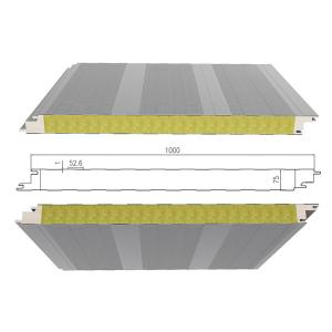 Customized Length Glasswool Sandwich Panel 75mm Thickness