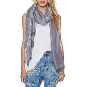 Hot Selling Fashionable lady scarf With Fringe Edge