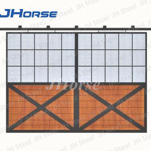 China Bamboo wood painted equestrian Economy large horse Stable Fronts supplier