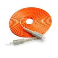 China SC / PC - SC / PC Fiber Optic Patch Cord Simplex Single Mode Orange Cable 50/125 PVC Material on sale