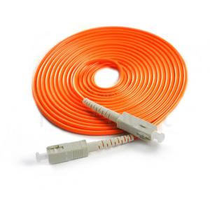 SC / PC - SC / PC Fiber Optic Patch Cord Simplex Single Mode Orange Cable 50/125 PVC Material