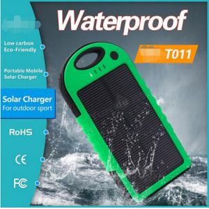 5000mAh Solar Panel Power Bank for Samsung Galaxy S4 S5 outdoor using IP65