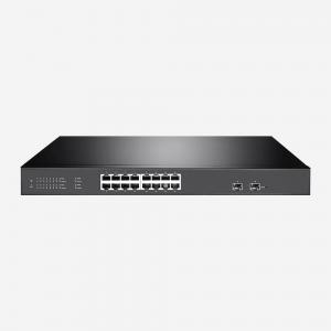 China Layer 2 16 Port Gigabit PoE Managed Switch With 2 Gigabit SFP Ports SR-SG2218FP supplier