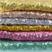 China Multicolored Textile Sequin Fabric Polyester Satin Fabric With Shiny Sequin for sale